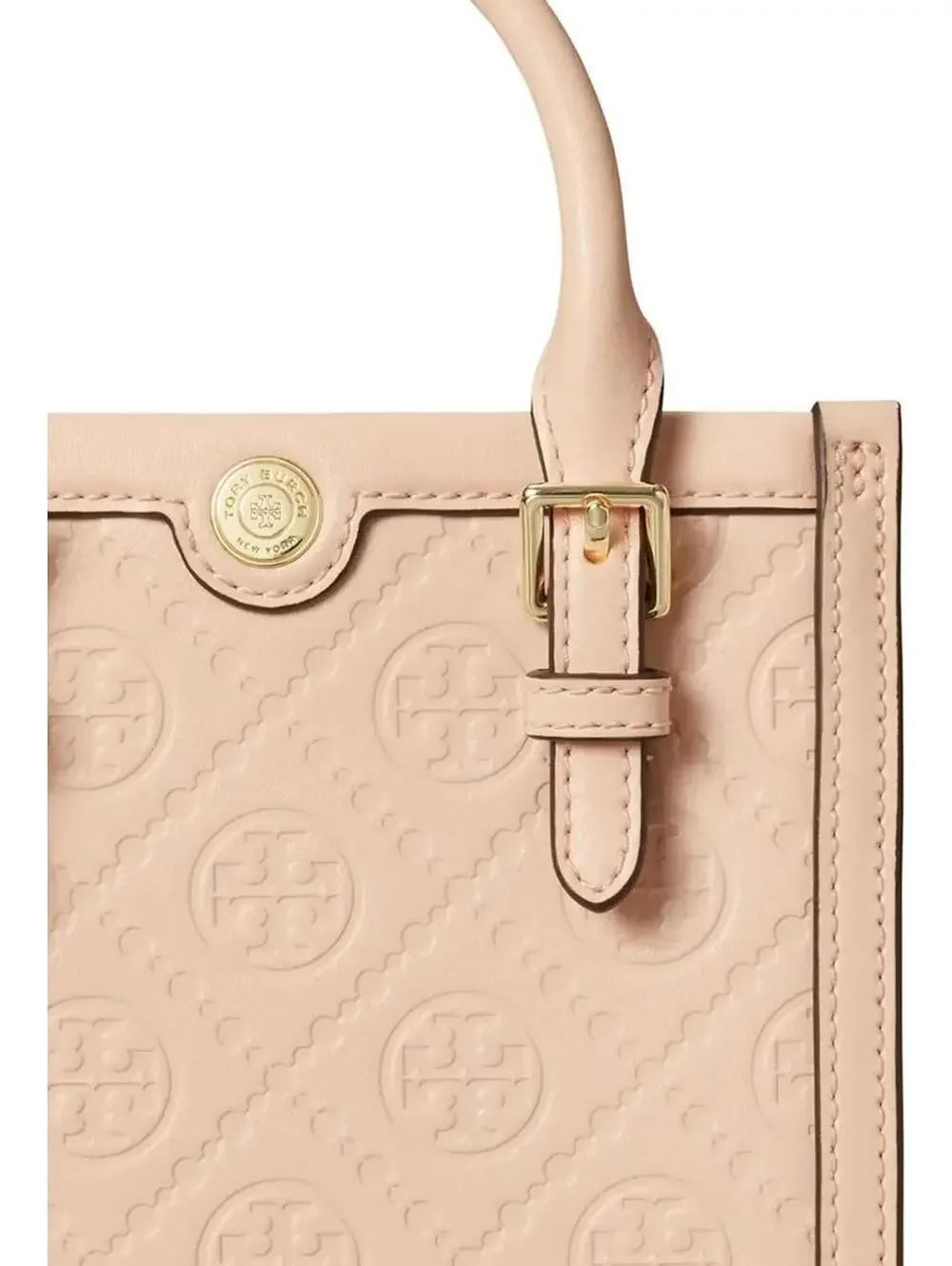 Tory Burch T Monogram Leather Mini Tote Bag BLUSH PINK